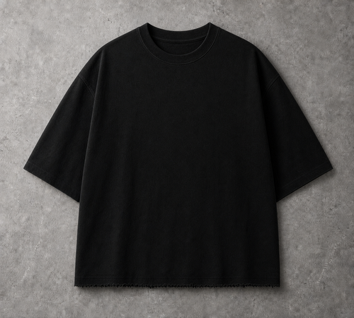 SHATTERED ANGEL  Distressed Boxy Oversized Tee